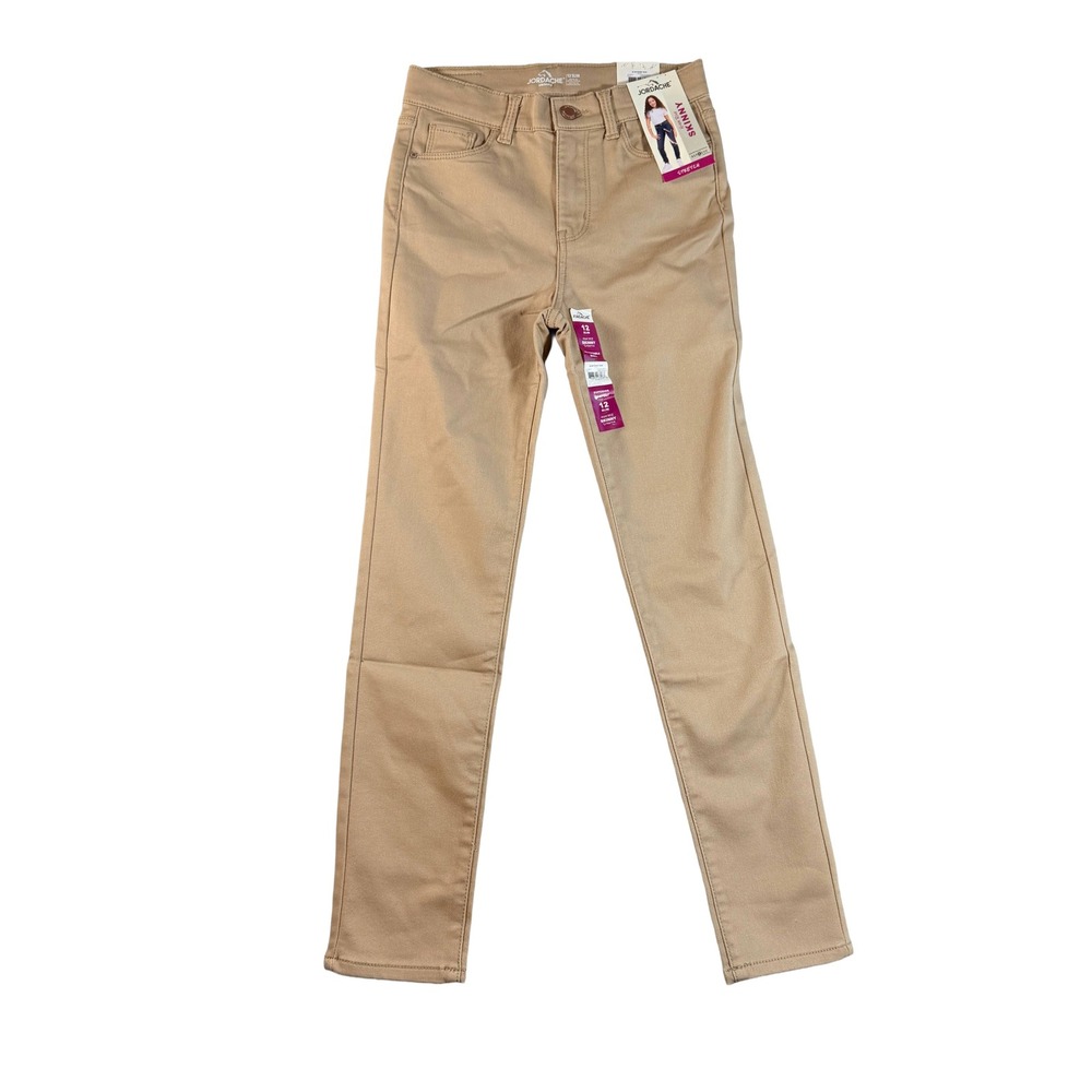 Jordache Girls Size 12 Slim Khaki High Rise Skinny Jeans Stretch Pants NWT